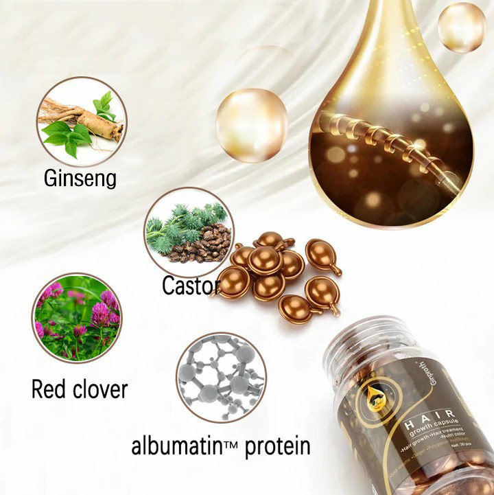 Ginproth natural plant hair growth capsule essential oil