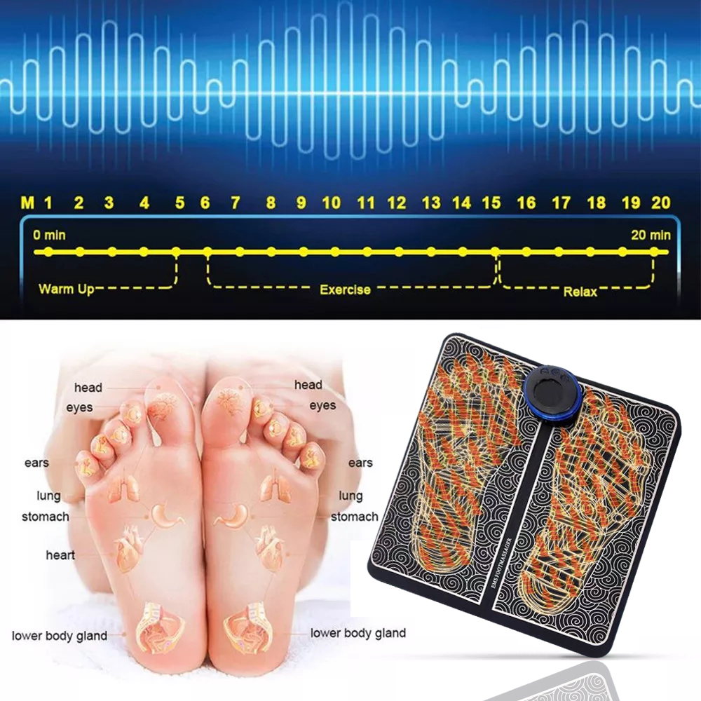 SHAPE-EMD Micro Current Pulse Acupoint Foot Massager Pad